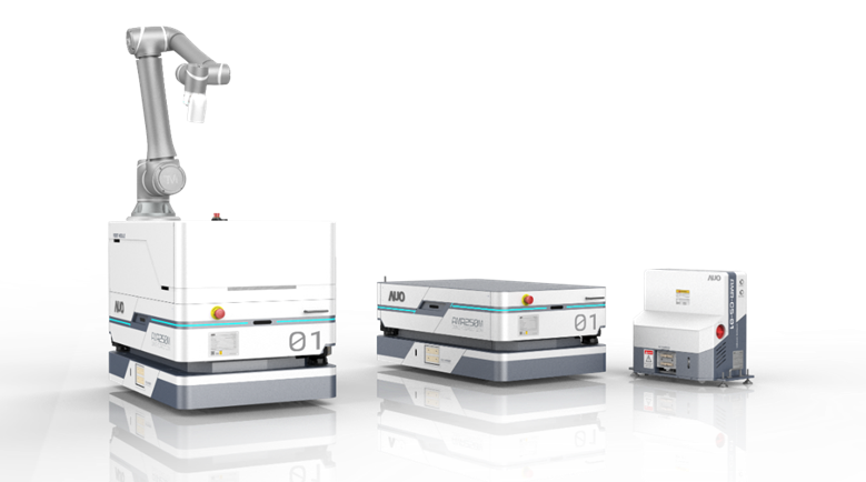 PT视讯數位開發的自主式移動機器人（AMR250M），搭配全向輪並結合AI演算法、2D LiDAR、3D攝影機等技術，協助客戶實現產線全自動化